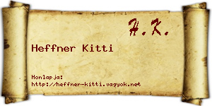 Heffner Kitti névjegykártya